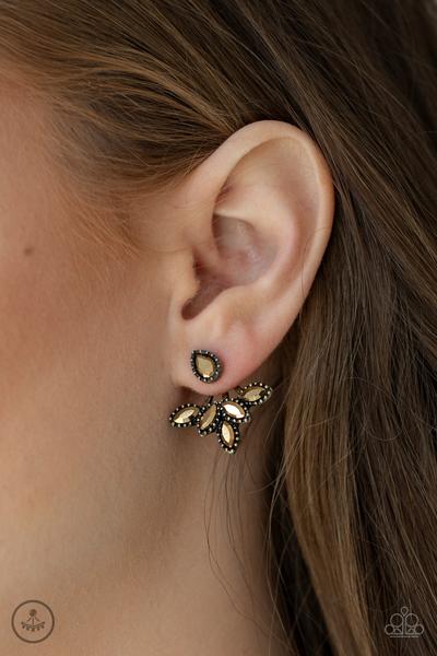 A Force To BEAM Reckoned With Brass Earring Paparazzi E0014