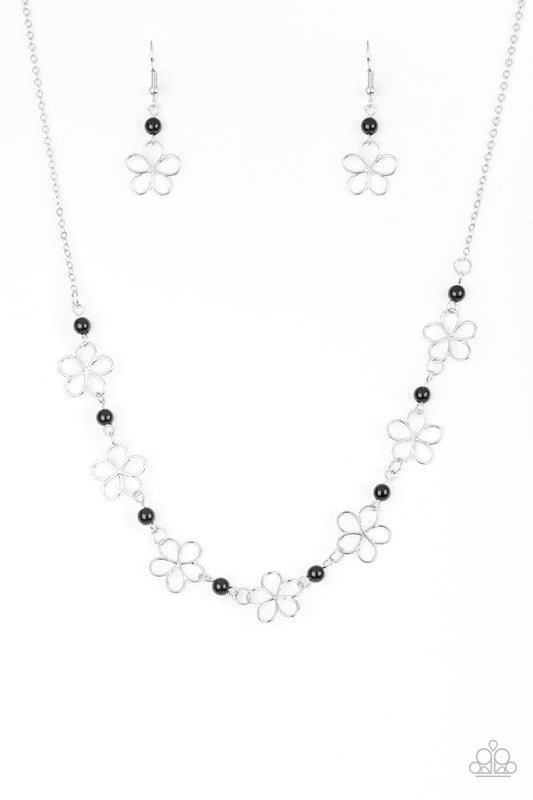 Always Abloom Black Necklace Paparazzi N0112