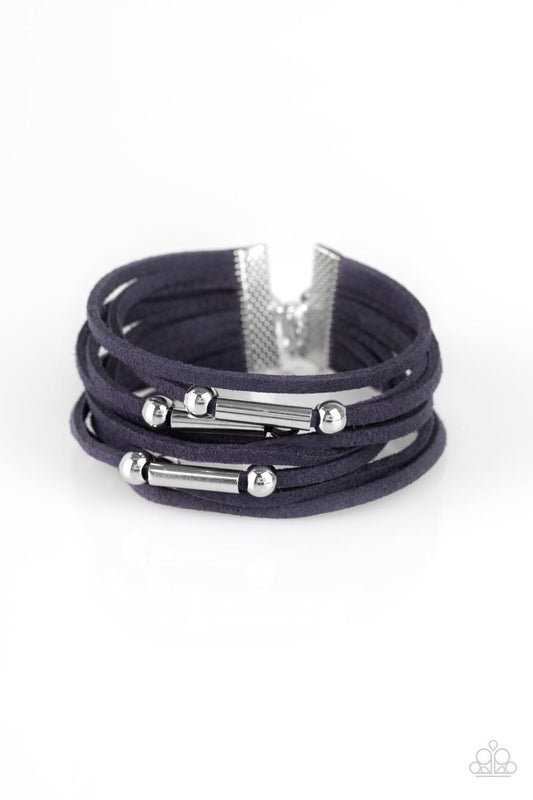 Back To Backpacker Blue Urban Bracelet Paparazzi B0308