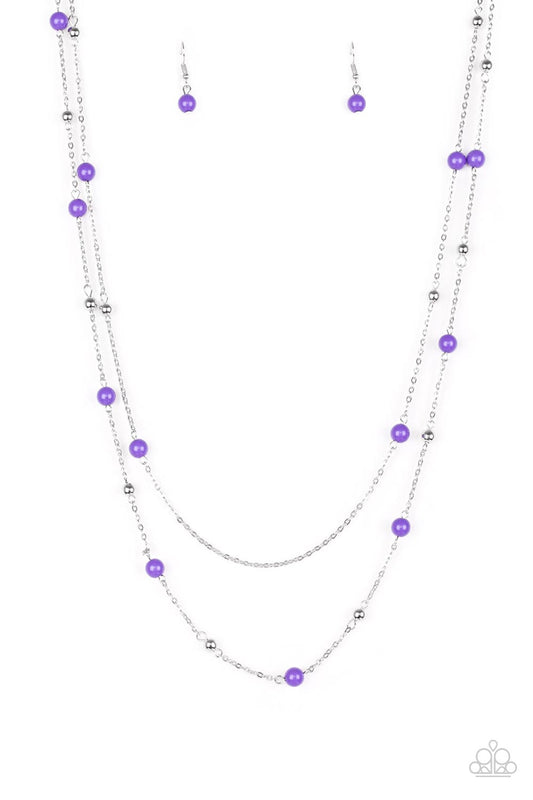 Beach Party Pageant Purple Necklace Paparazzi N0036