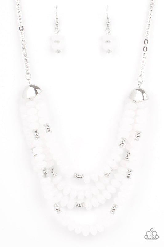 Best POSH-ible Taste White Necklace Paparazzi N0232