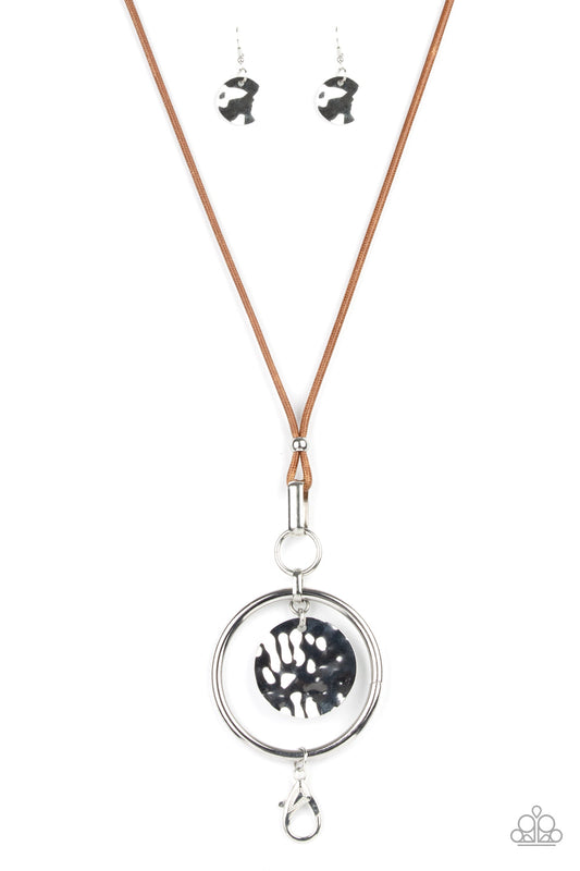 CORD-inated Effort Brown Lanyard Necklace Paparazzi N0630