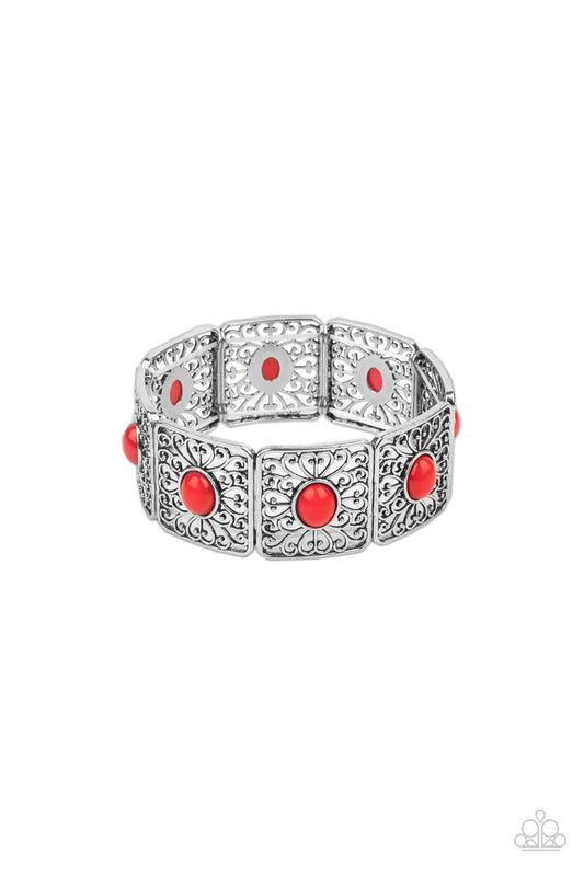 Cakewalk Dancing Red Bracelet Paparazzi B0300