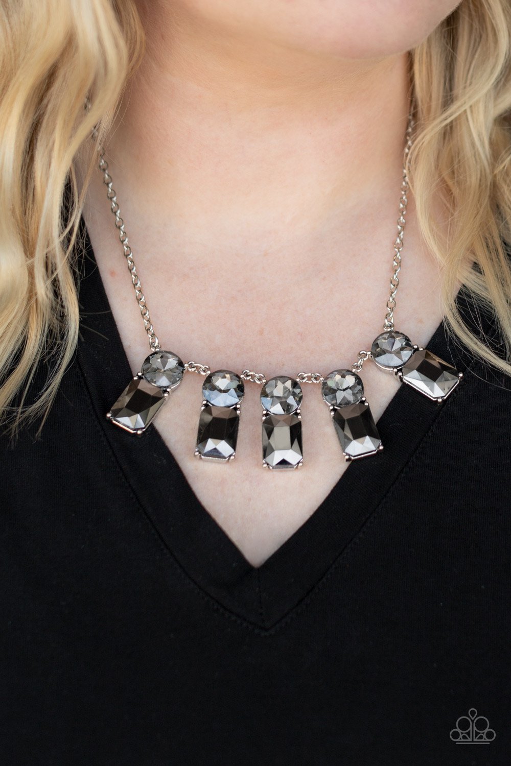 Celestial Royal Silver Necklace Paparazzi N0394