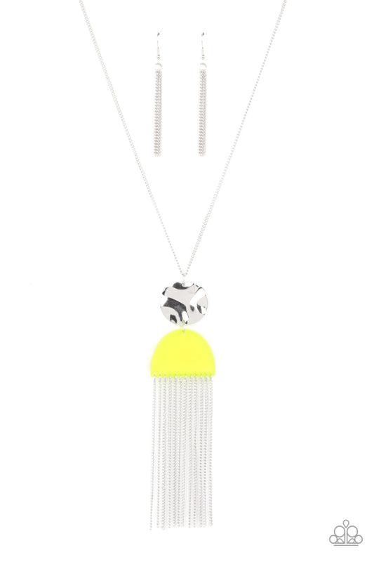 Color Me Neon Yellow Necklace Paparazzi N0588