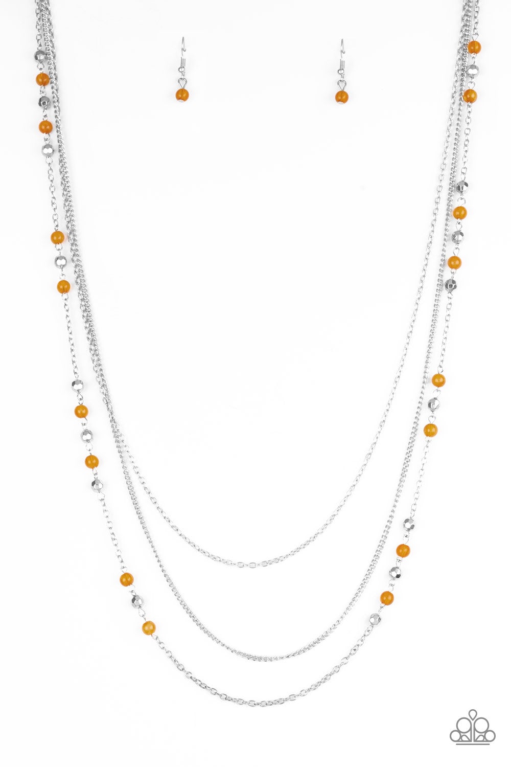 Colorful Cadence Orange Necklace Paparazzi N0090