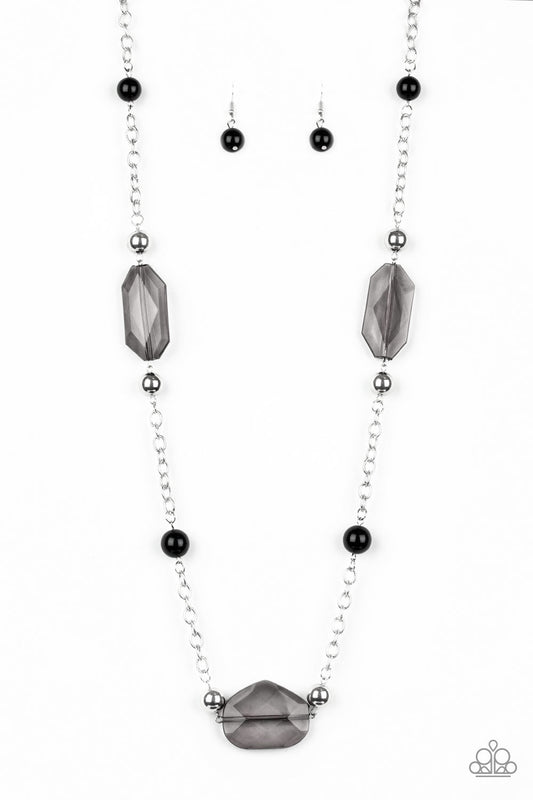 Crystal Charm Black Necklace Paparazzi N0092