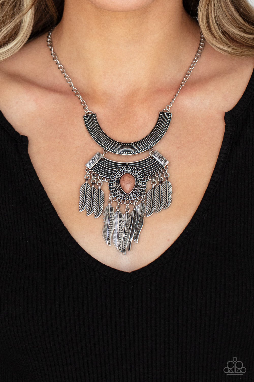 Desert Devotion Brown Necklace Paparazzi N0235