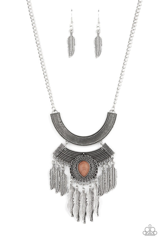 Desert Devotion Brown Necklace Paparazzi N0235