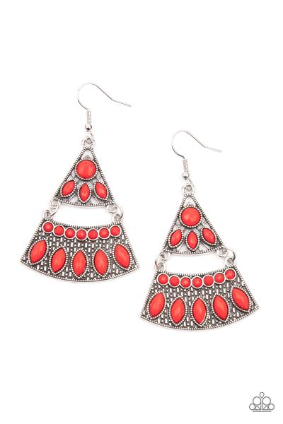 Desert Fiesta Red Earring Paparazzi Paparazzi E0238