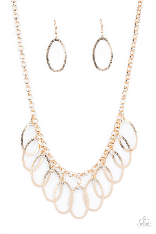 Double OVAL-time Gold Necklace N0166