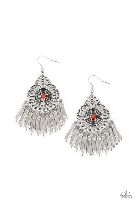Dream a Little Dreamcatcher Red Earring Paparazzi E0058