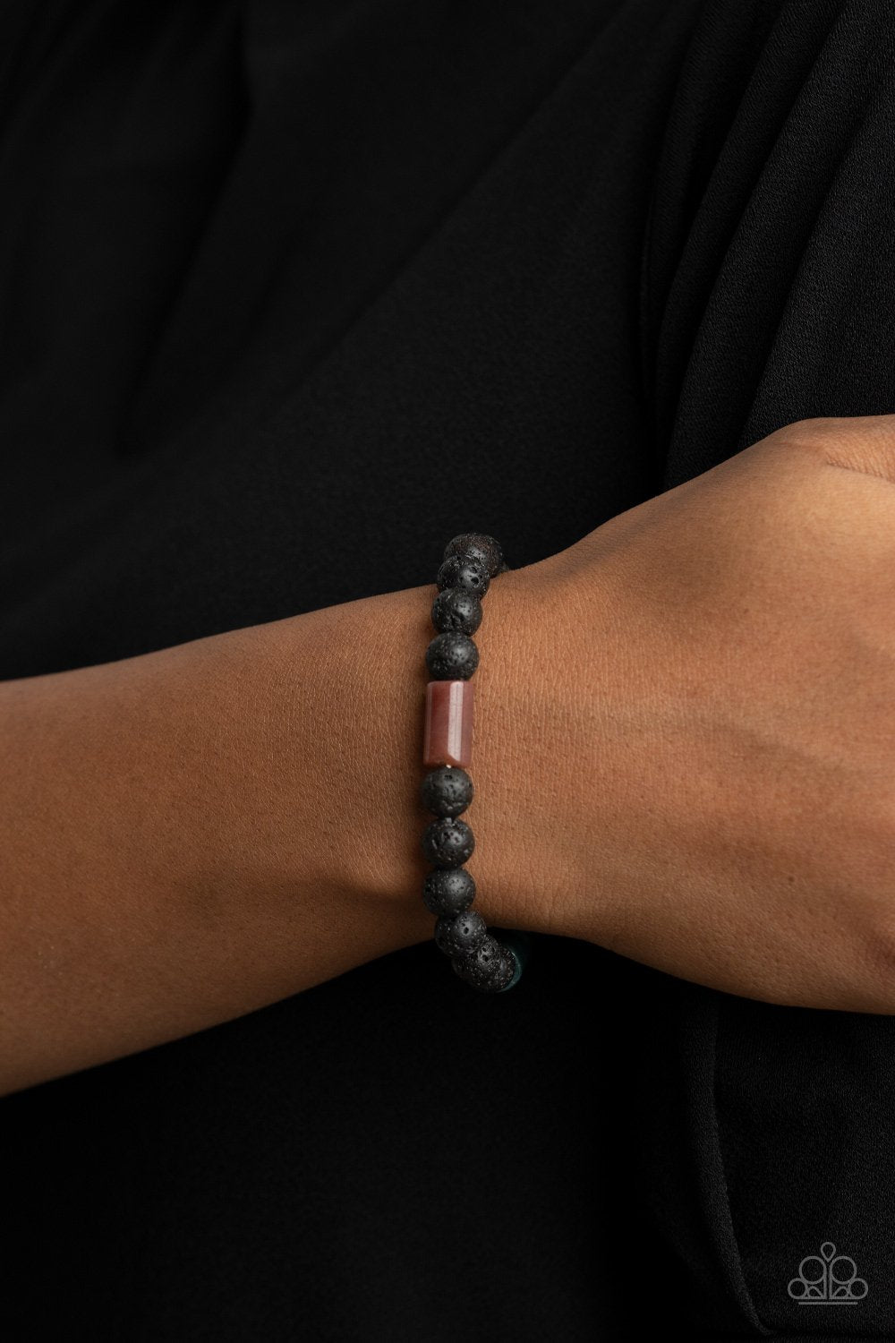 Earthy Energy Green Urban Lava Bead Bracelet Paparazzi B0176