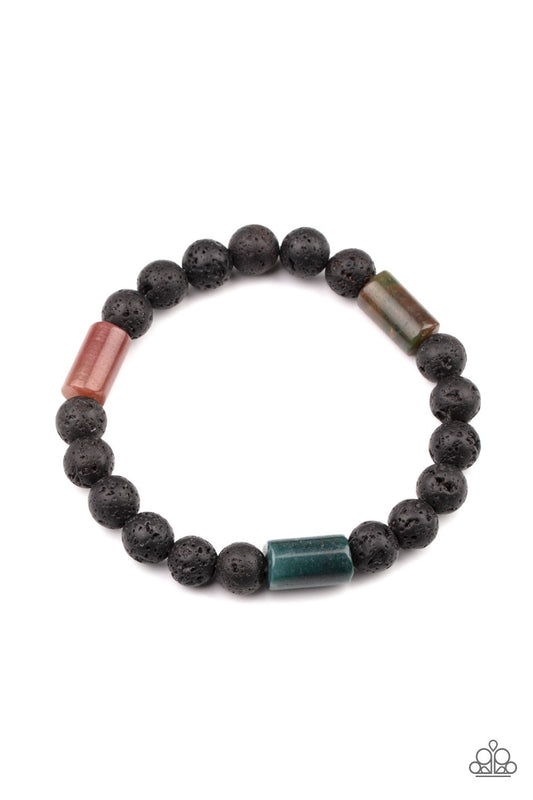 Earthy Energy Green Urban Lava Bead Bracelet Paparazzi B0176
