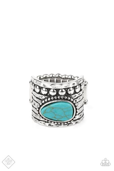 Eco Energy Blue Ring August Fashion Fix Paparazzi R0163