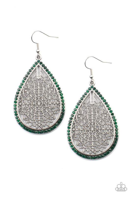 Fleur De Fantasy Green Earring Paparazzi E0262