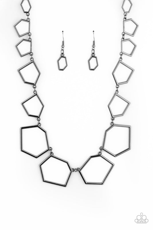 Full Frame Fashion Black Necklace Paparazzi N0236