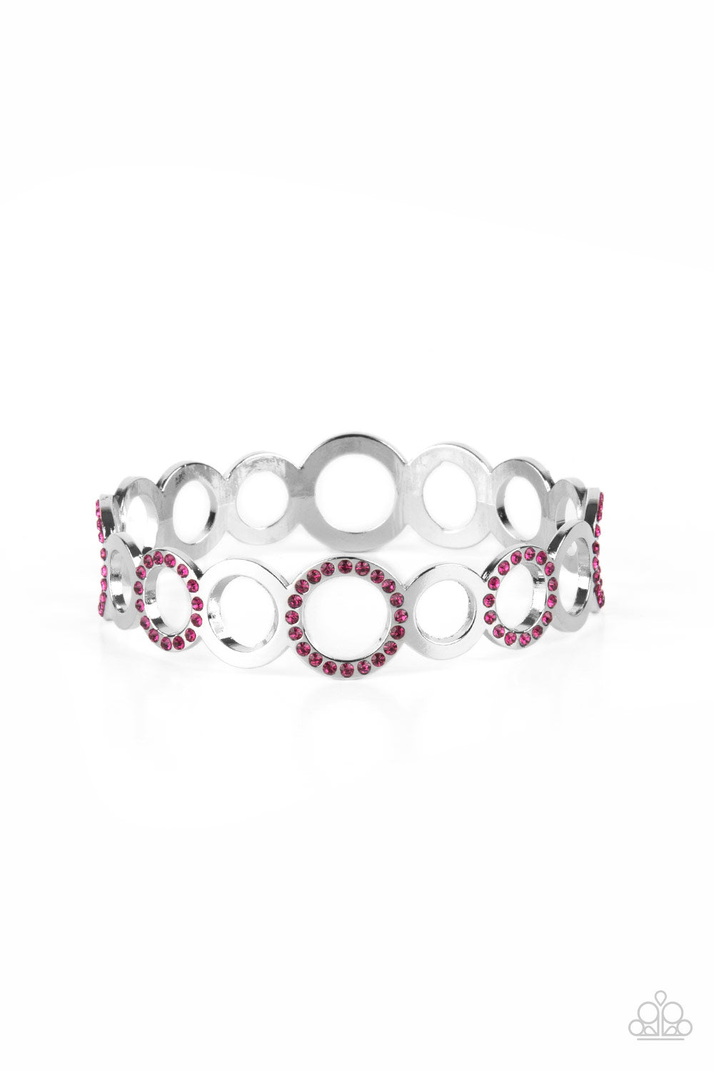 Future, Past, and Polished Pink Rhinestone Bracelet Paparazzi B0139