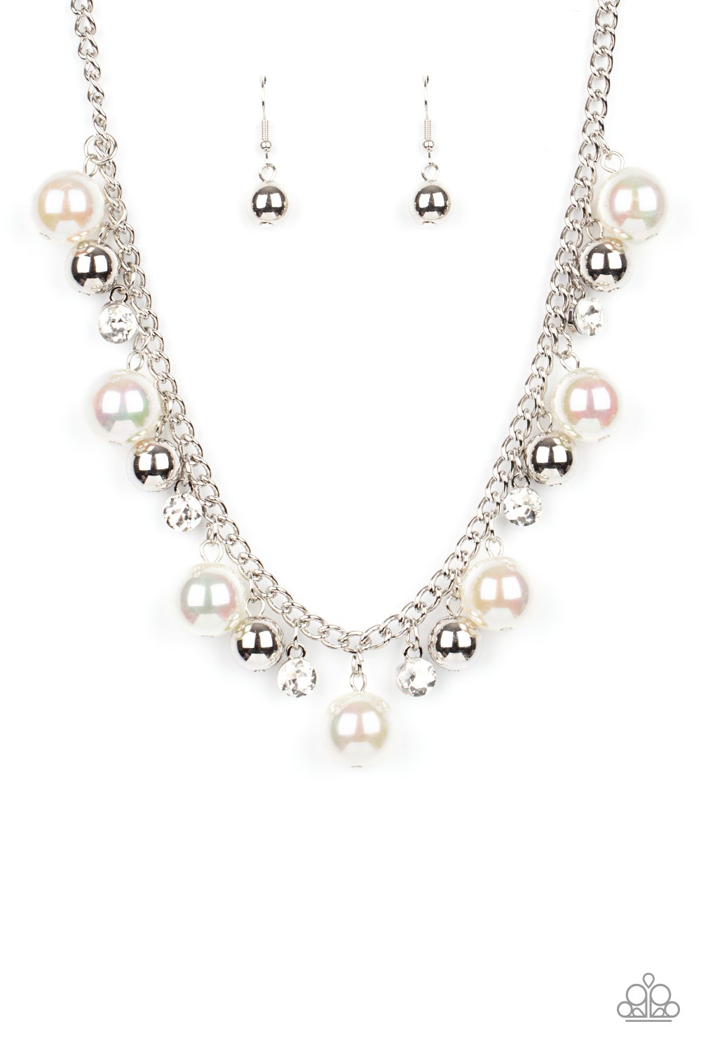Galactic Gala White Necklace Paparazzi N0277