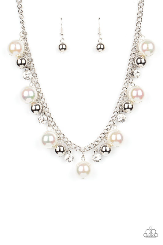 Galactic Gala White Necklace Paparazzi N0277