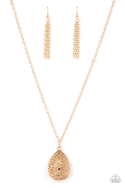 Garden Estate Gold Necklace Paparazzi N0281
