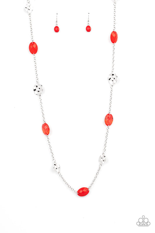 Glossy Glamorous Red Necklace Paparazzi N0331