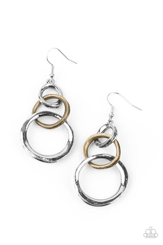 Harmoniously Handcrafted Silver Earring Paparazzi E0299