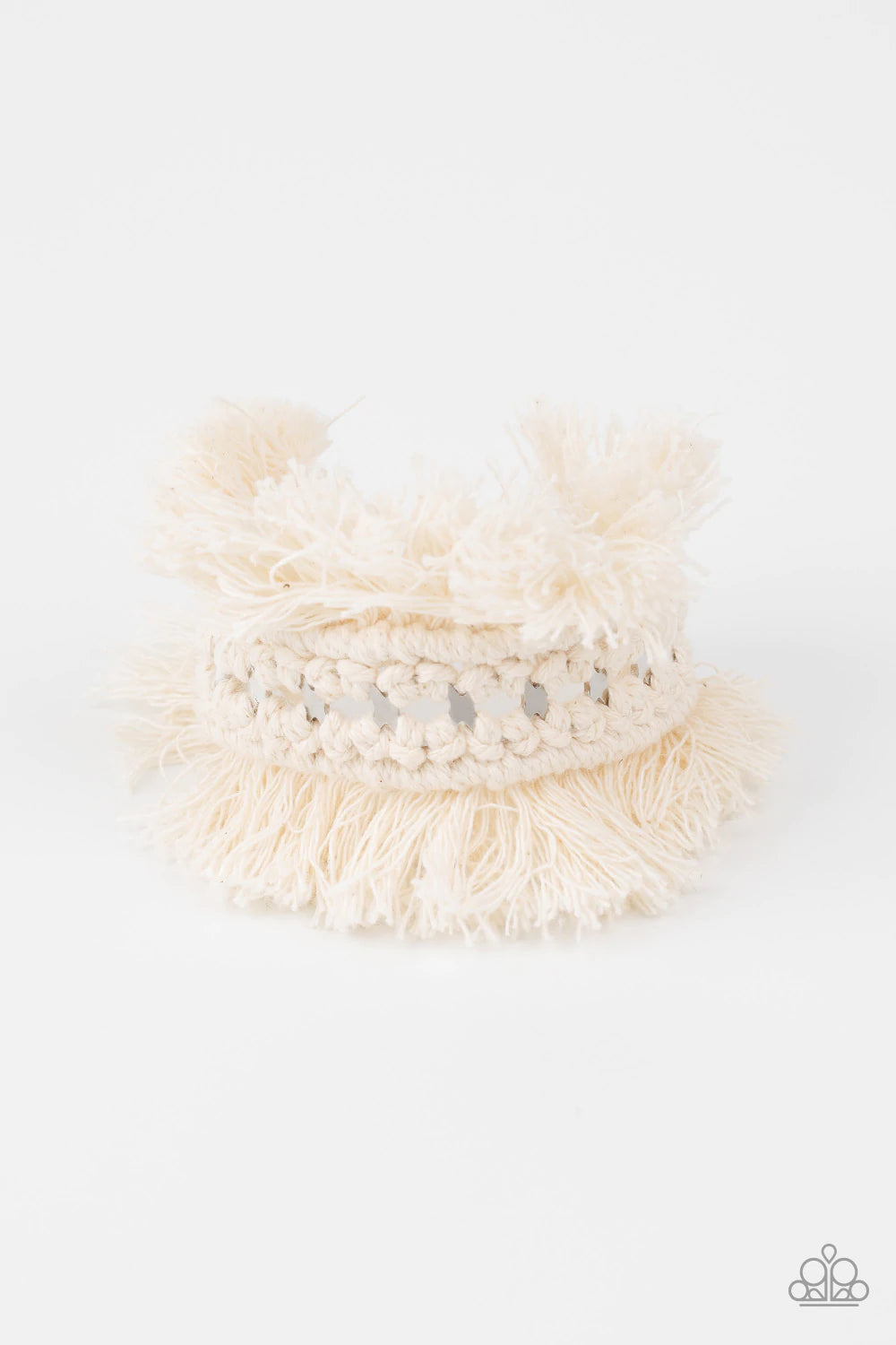 Homespun Hardware White Bracelet Paparazzi B0073