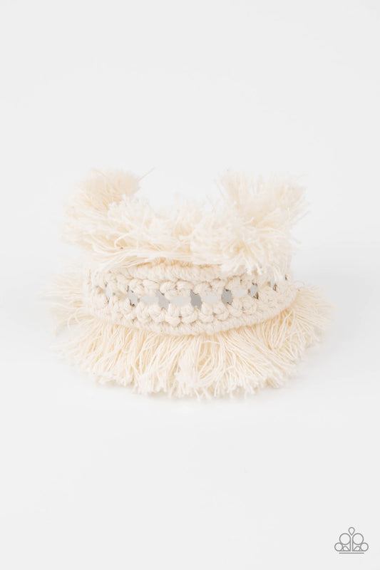 Homespun Hardware White Bracelet Paparazzi B0073