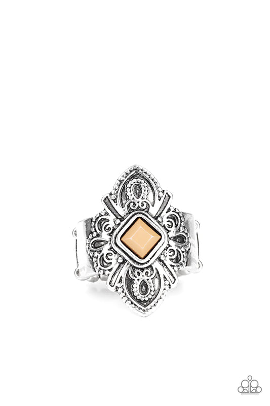 Impressive TREK Record Brown Tribal Ring Paparazzi R0116