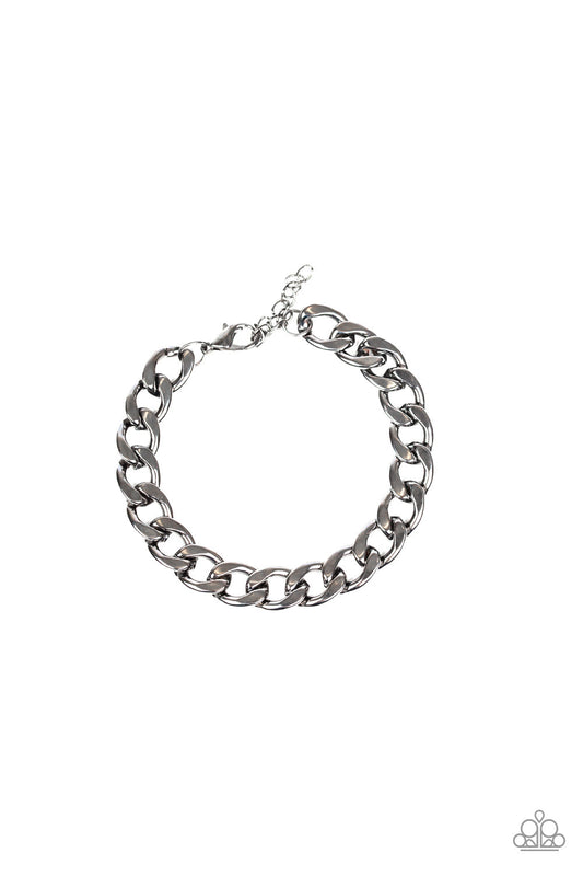 Leader Board Black Gunmetal Chain Urban Bracelet Paparazzi B0140