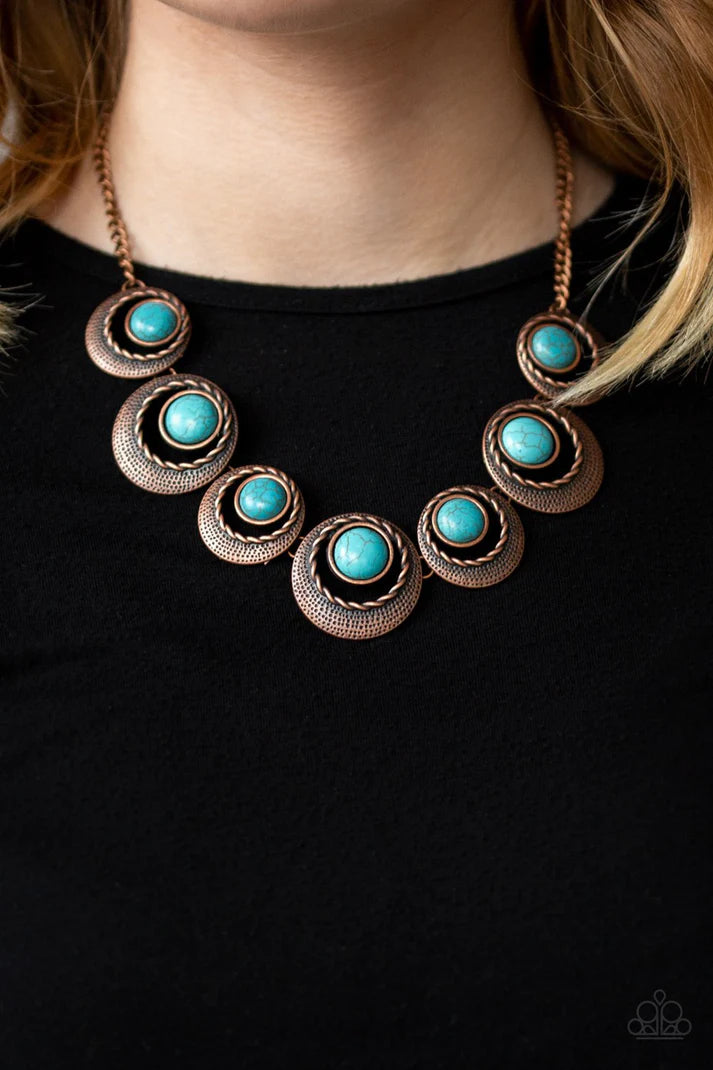 Lions Tigers and Bears Copper Santa Fe Style Necklace Paparazzi N0048