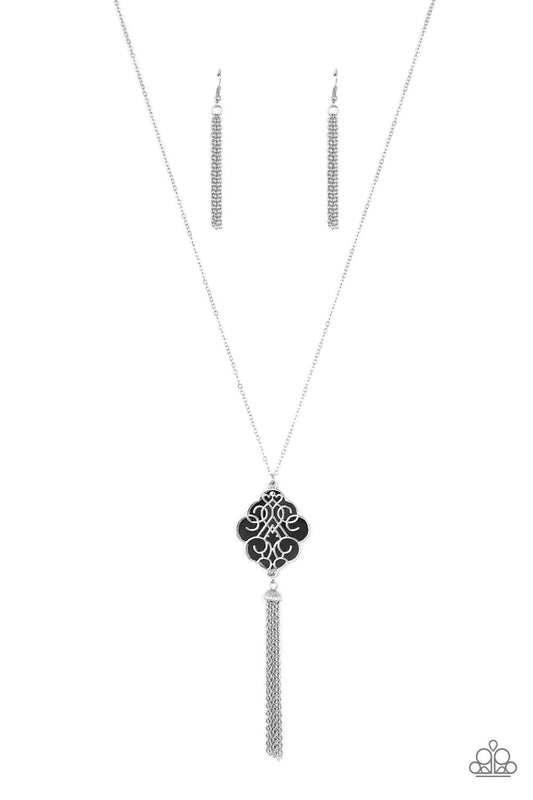 Malibu Mandala Black Necklace Paparazzi N0114