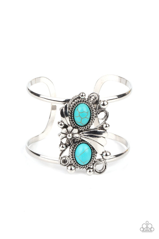 Mojave Flower Girl Blue Bracelet Paparazzi B0155