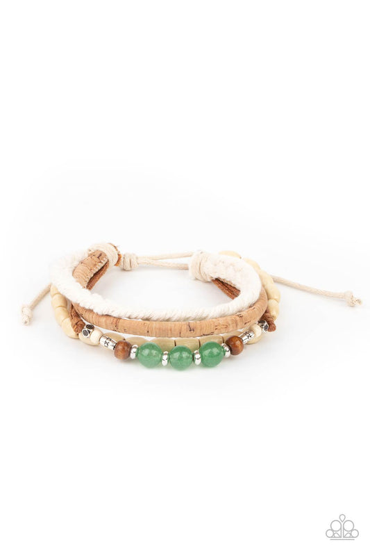 Natural Born Navigator Green Urban Bracelet Paparazzi B0061