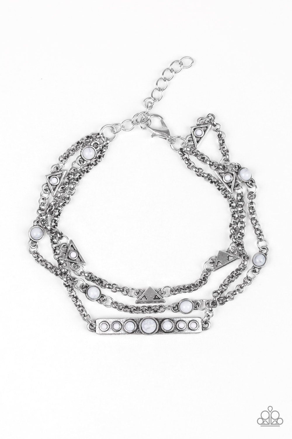 No Means Nomad Silver Bracelet Paparazzi B0267