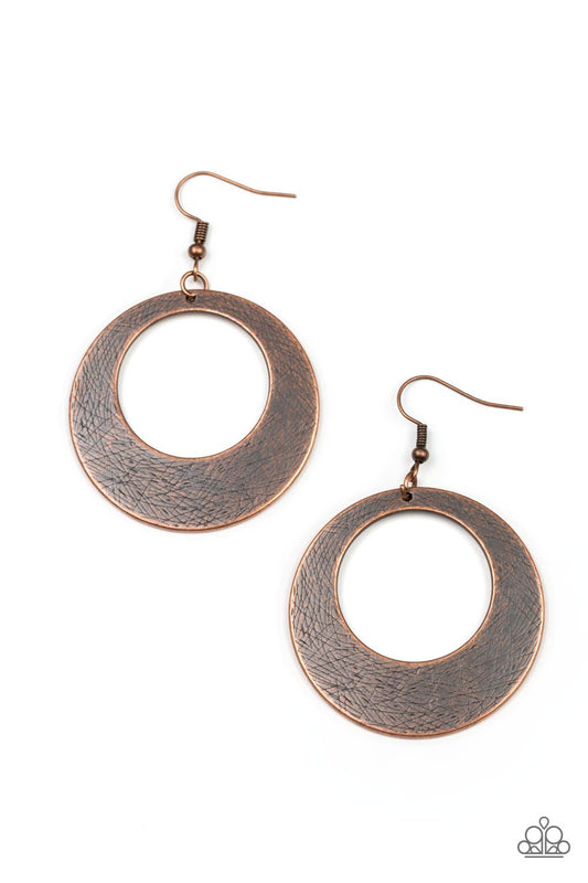 Outer Plains Copper Earring Paparazzi E0181