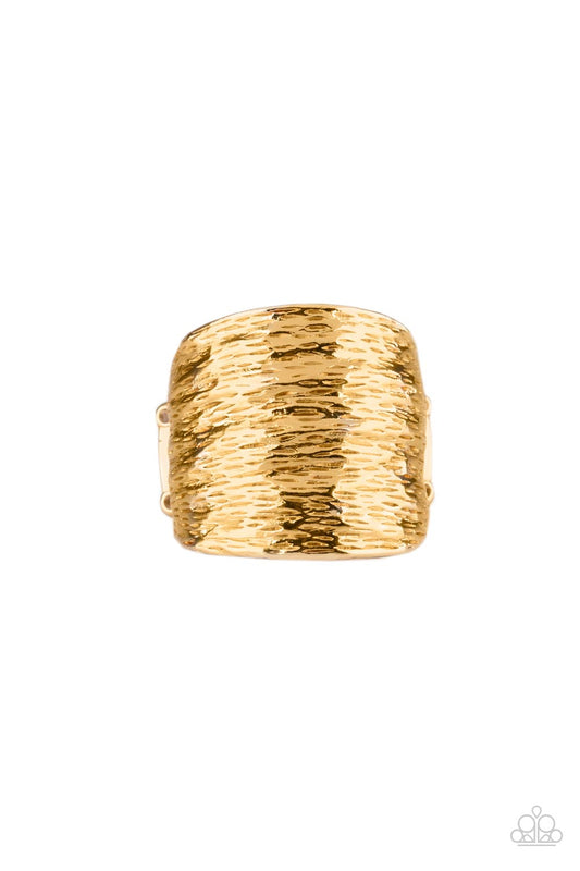 Paleo Patterns Gold Ring Paparazzi R0020