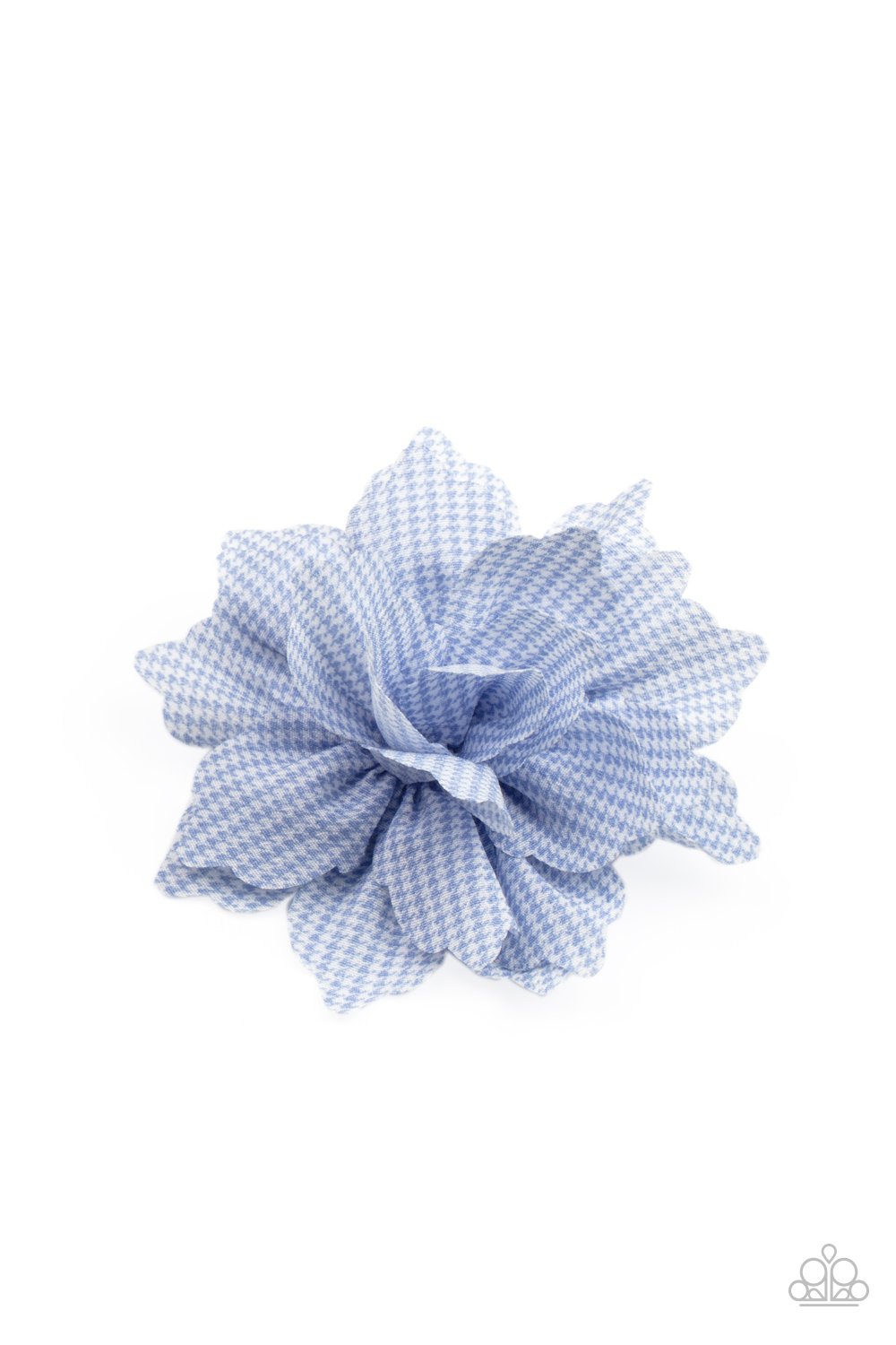 Plaid Prairies Blue Hair Clip Paparazzi H0015