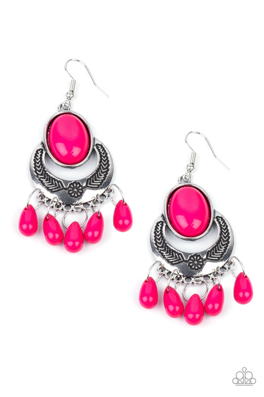 Prairie Flirt Pink Earring Paparazzi E0063
