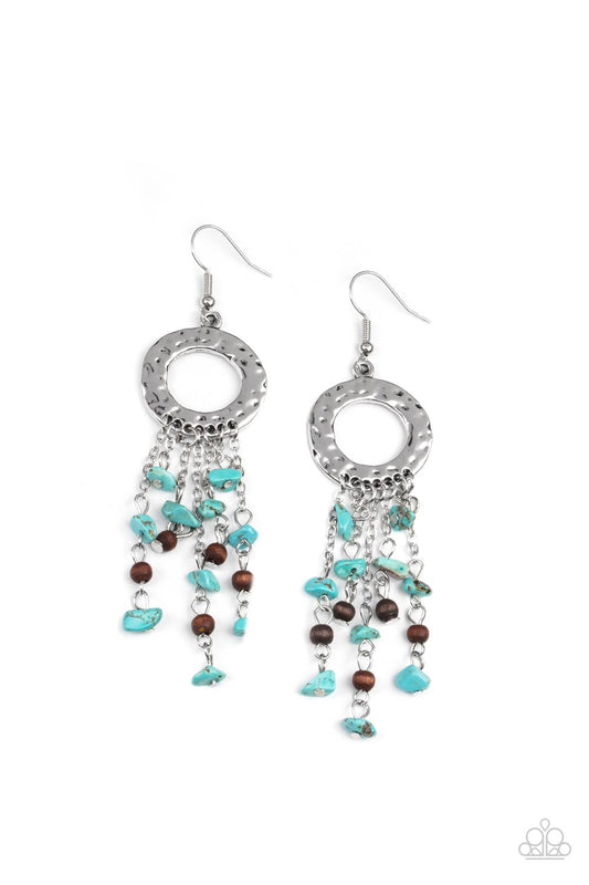 Primal Prestige Blue Pebble Earring Paparazzi E0169