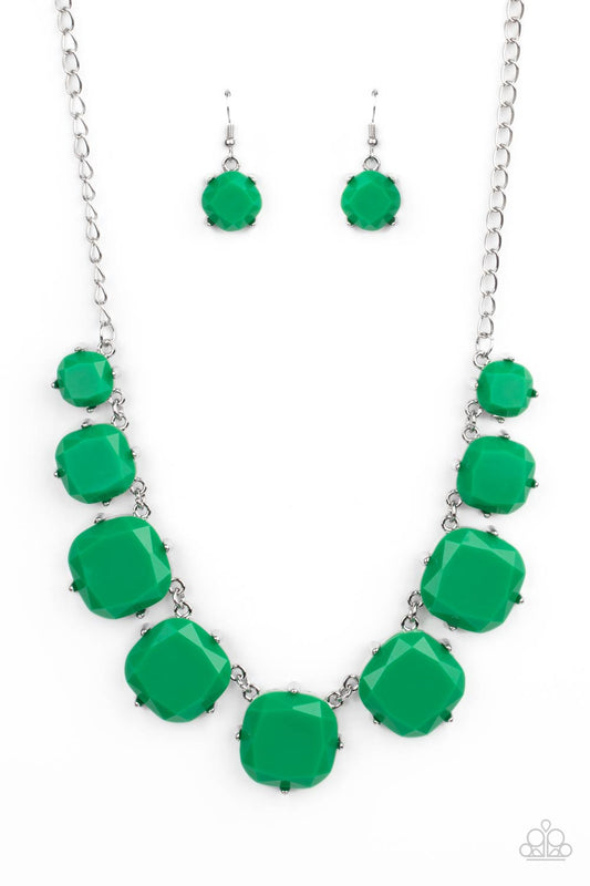 Prismatic Prima Donna Green Necklace Paparazzi N0562
