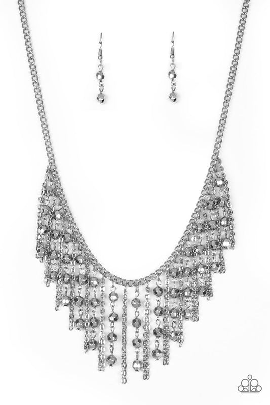 Rebel Remix Silver Necklace Paparazzi N0143