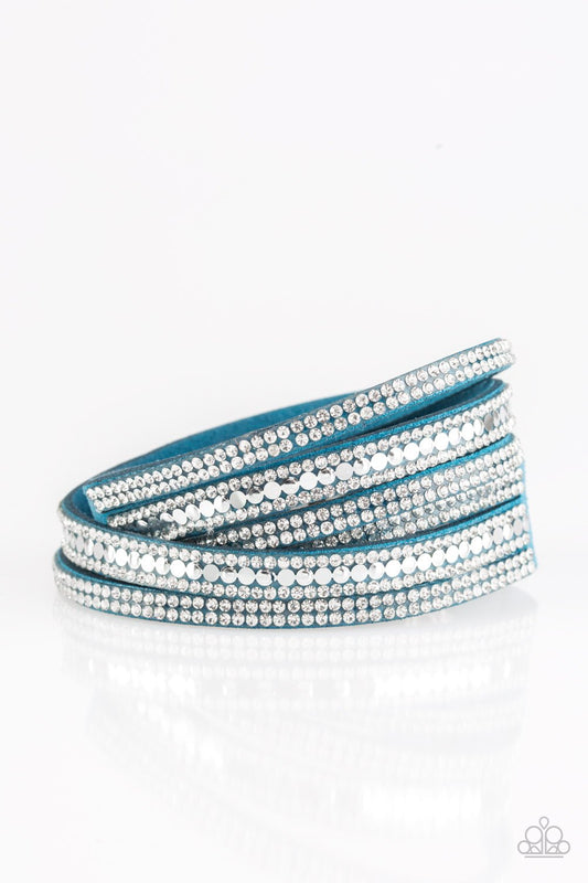 Rock Star Attitude Blue Urban Wrap Bracelet Paparazzi B0015