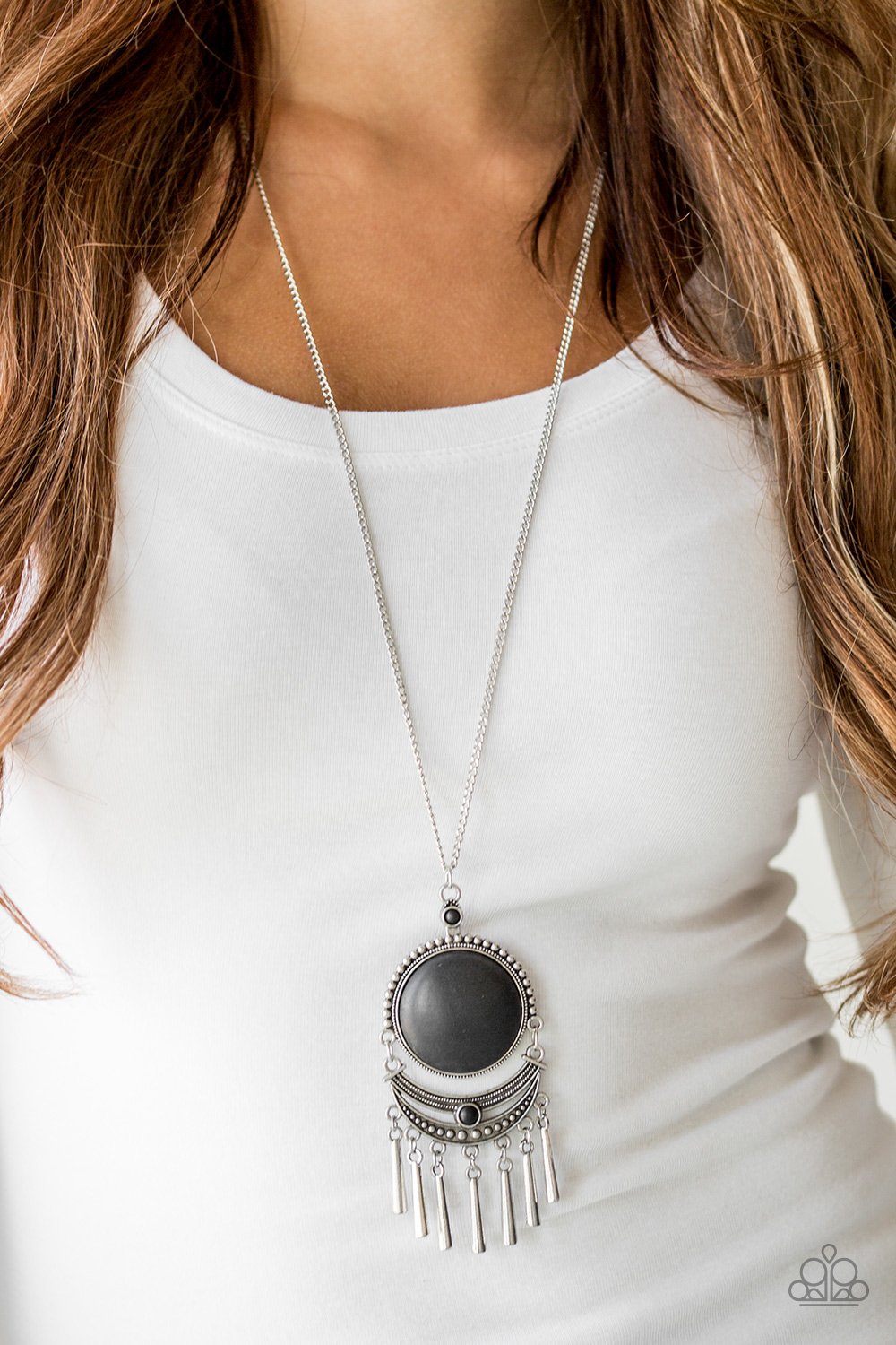 Rural Rustler Black Santa Fe Style Necklace Paparazzi N0203