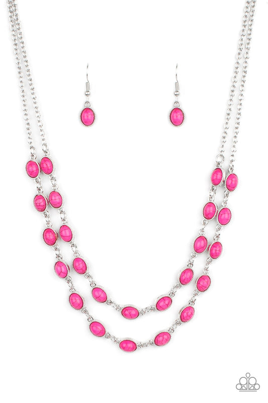 Sahara Safari Pink Necklace Paparazzi N0539