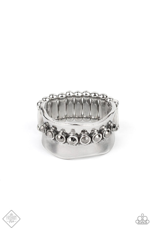 Scintillating Smolder Silver Ring Paparazzi R0198
