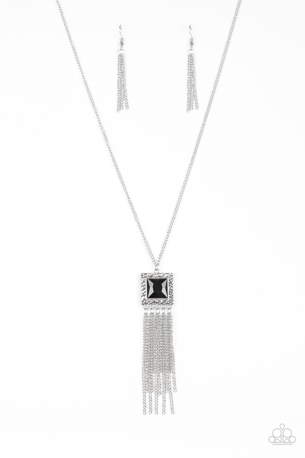 Shimmer Sensei Necklace Black Gem Paparazzi N0608