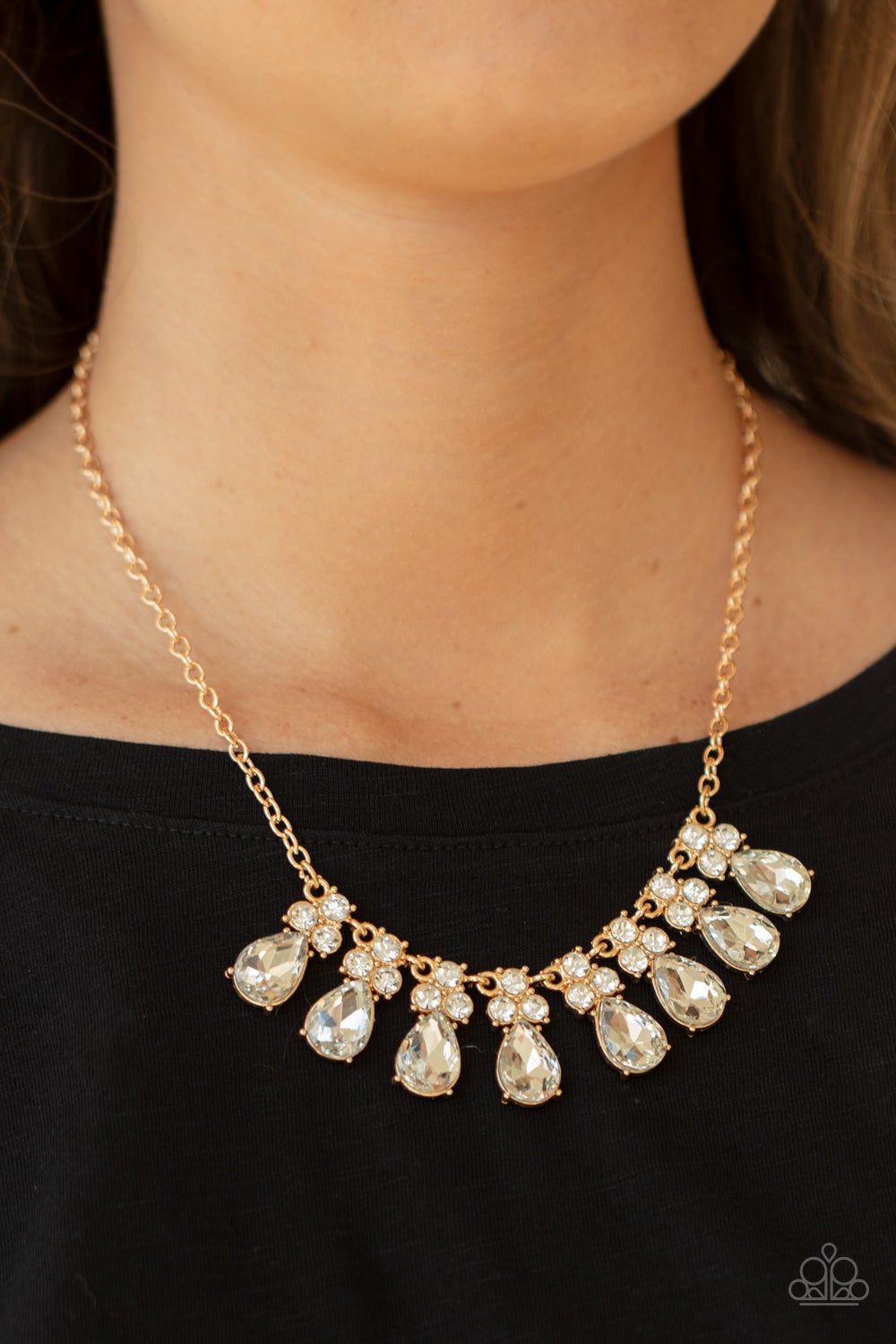 Sparkly Ever After Gold Necklace Paparazzi N0257