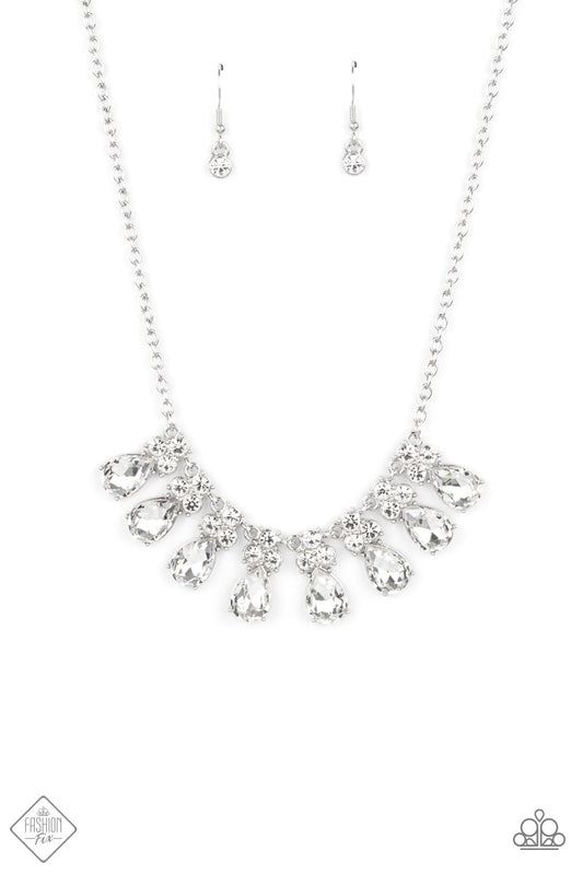 Sparkly Ever After White Necklace Paparazzi N0131